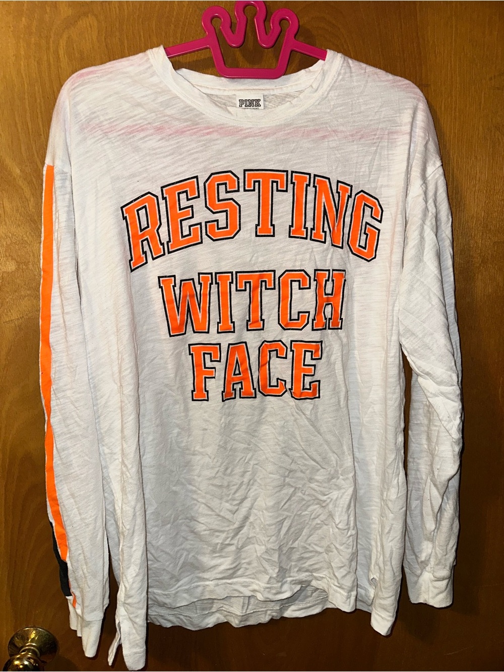 Vintage Victoria's Secret PINK Halloween Campus Long Sleeve Shirt